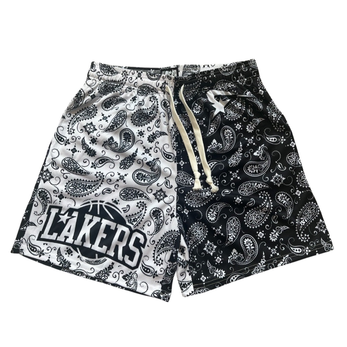 Premise Lakers Kobe + Gianna Mesh Shorts Black/White XXX-Large